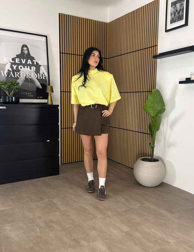 Pantaloncino in camoscio